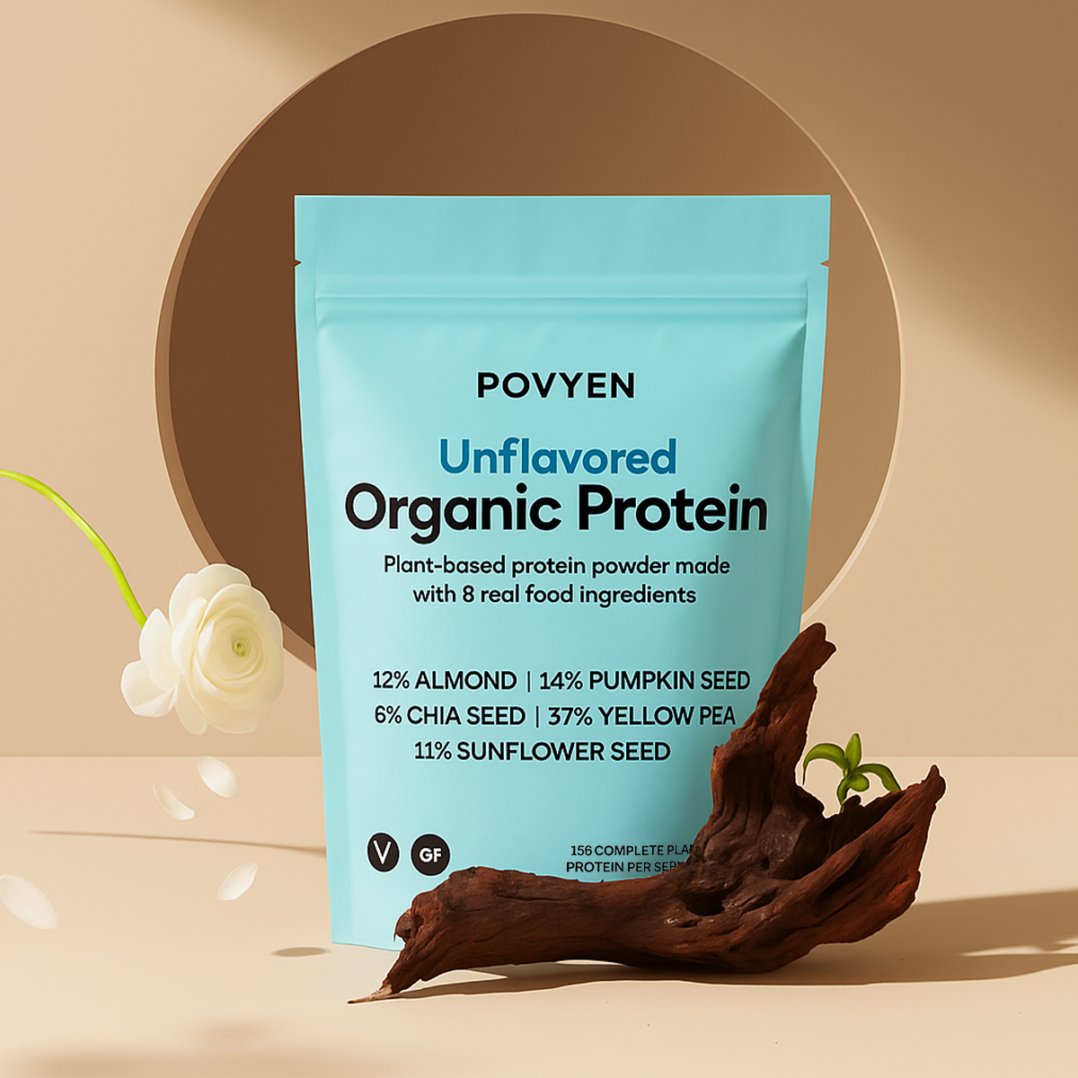 Povyen Unflavored Organic Protein